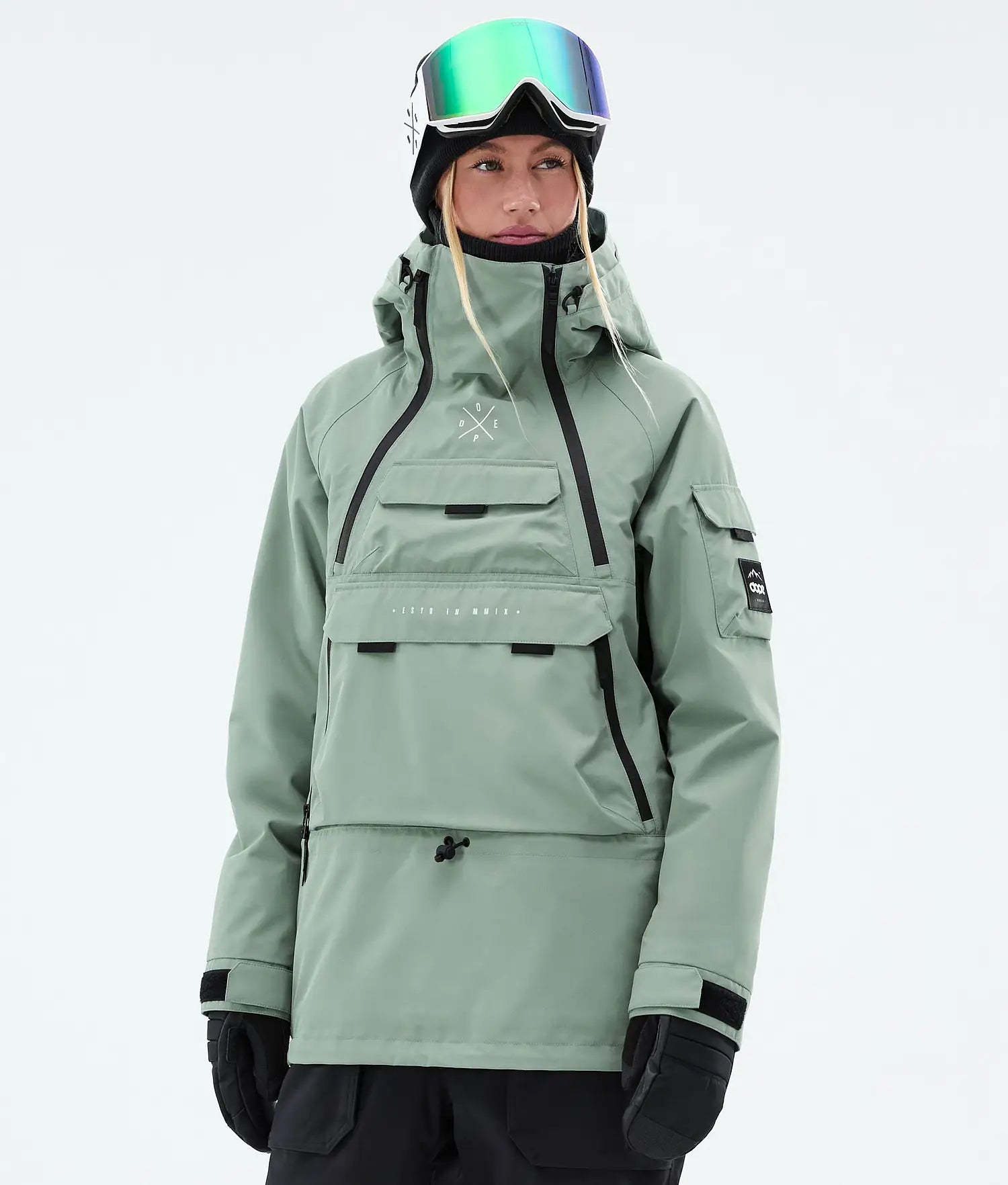 AK W Damen Snowboardjacke, Verblasstes Grün