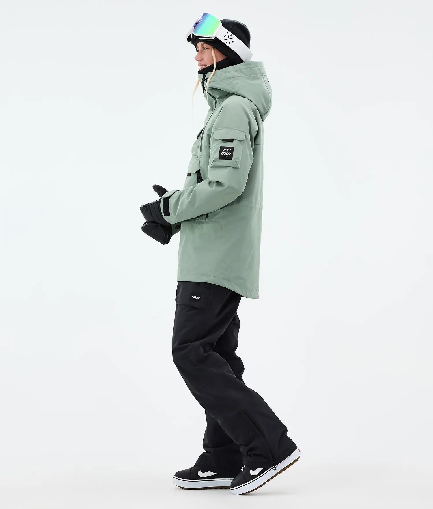 AK W Damen Snowboardjacke, Verblasstes Grün