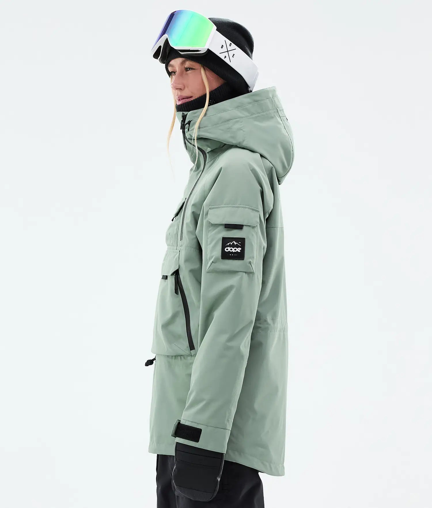 AK W Damen Snowboardjacke, Verblasstes Grün