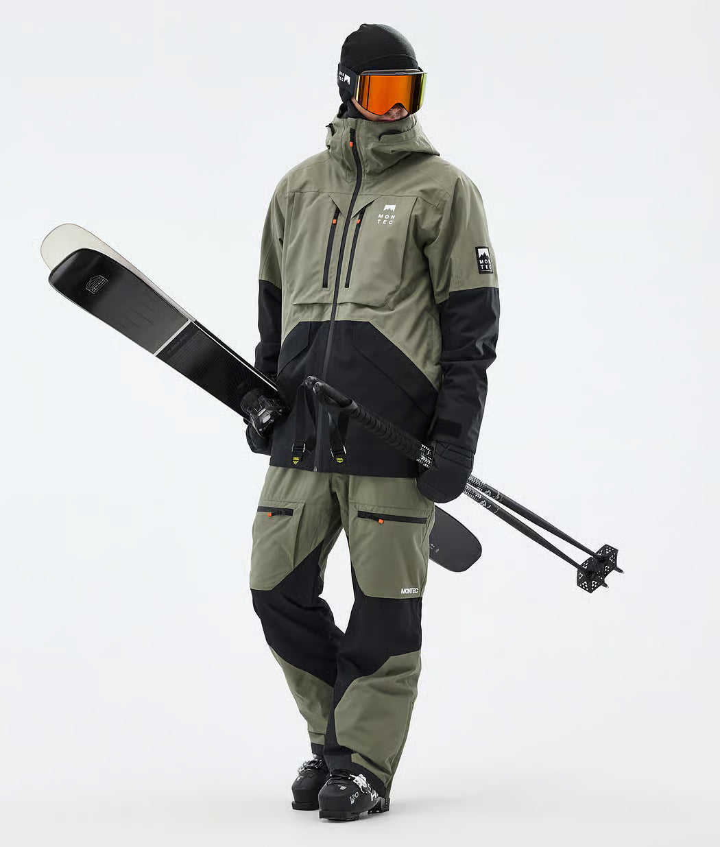 Bow Ski Jacket Herren – Greenish/Schwarz