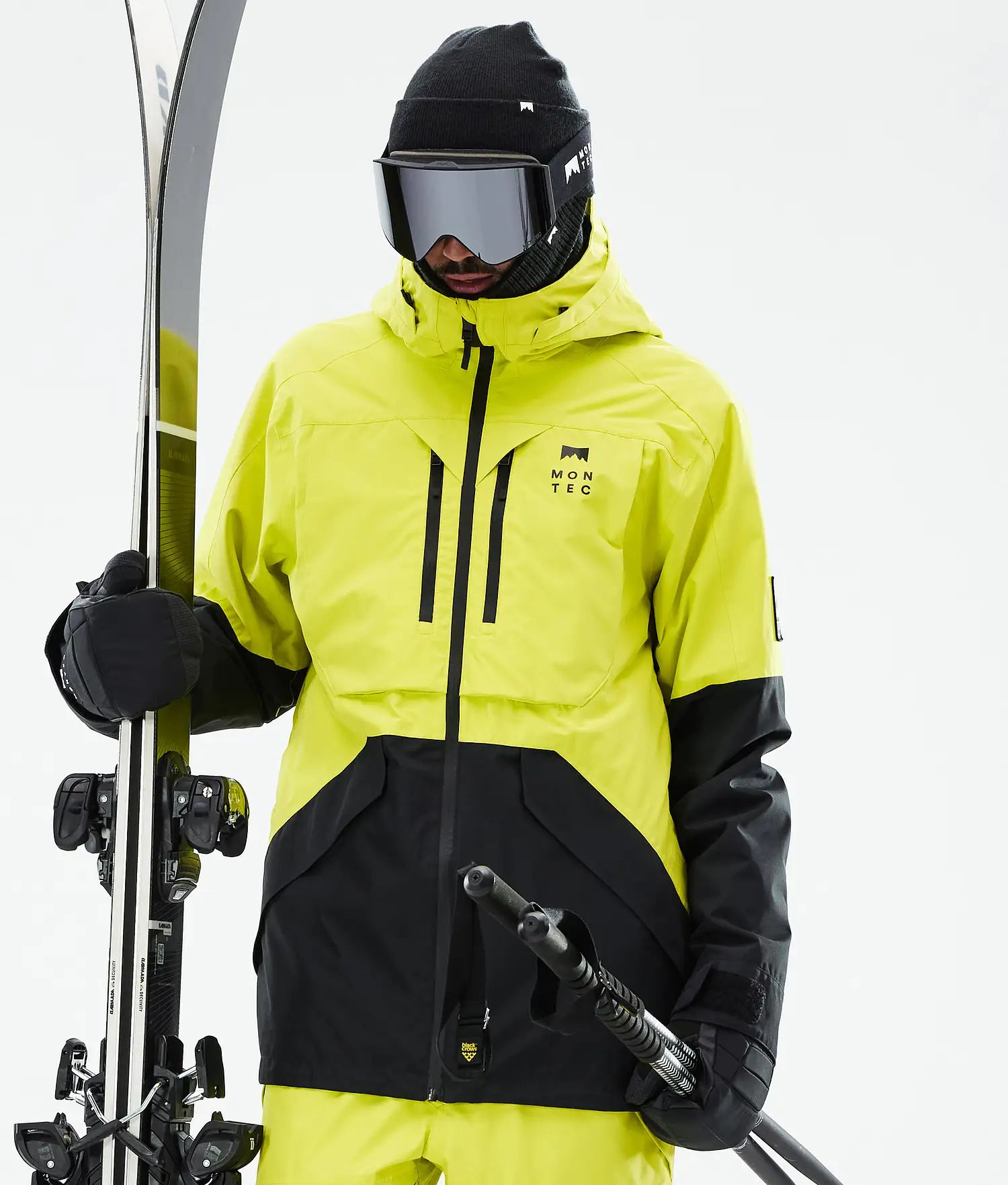 Bow Ski Jacket Herren – Bright Yellow/Schwarz