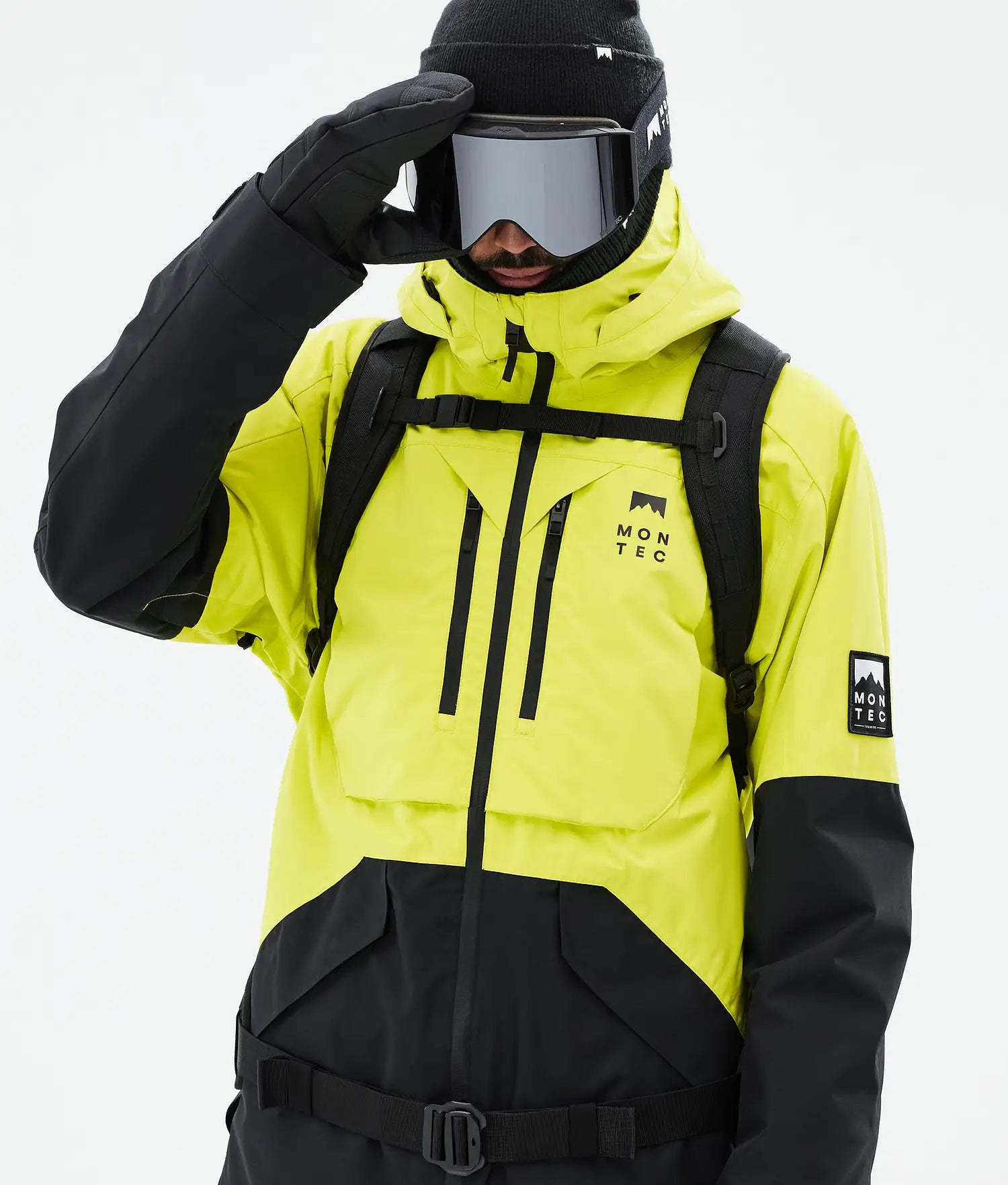 Bow Ski Jacket Herren – Bright Yellow/Schwarz
