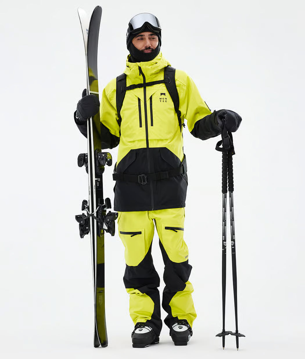 Bow Ski Jacket Herren – Bright Yellow/Schwarz