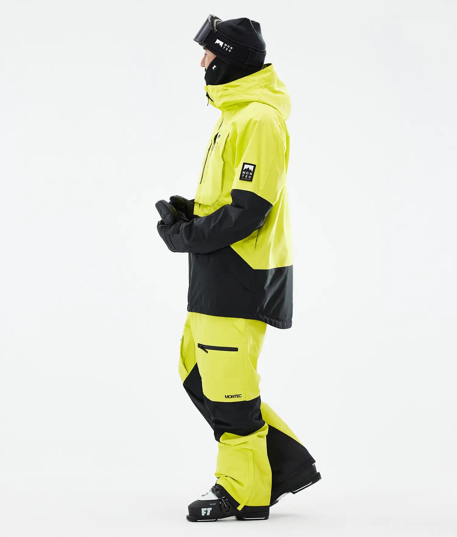 Bow Ski Jacket Herren – Bright Yellow/Schwarz