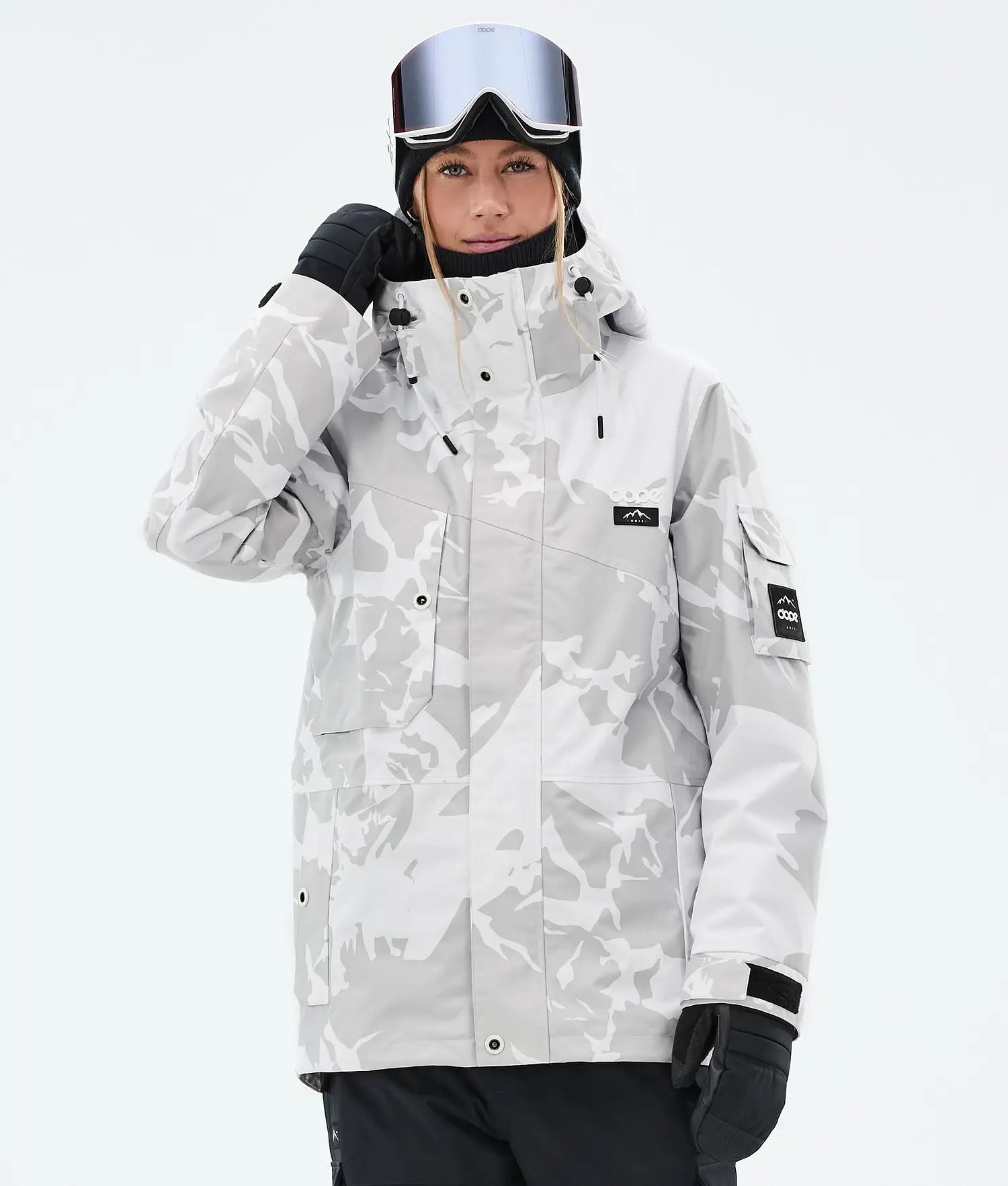Adept Alpine W Snowboardjacke Damen Graues Camouflage