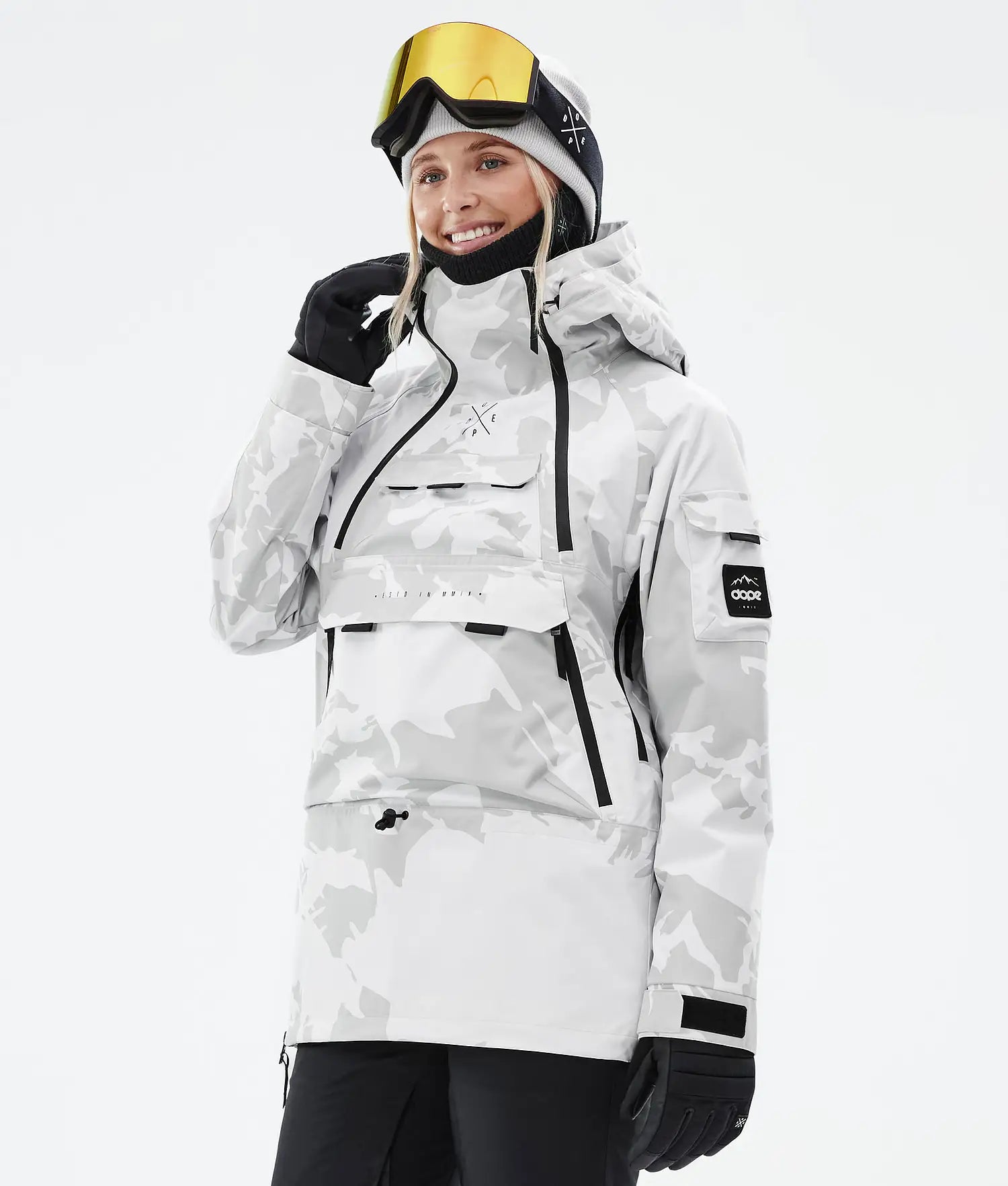 AK W Damen Snowboardjacke, Grau Camo
