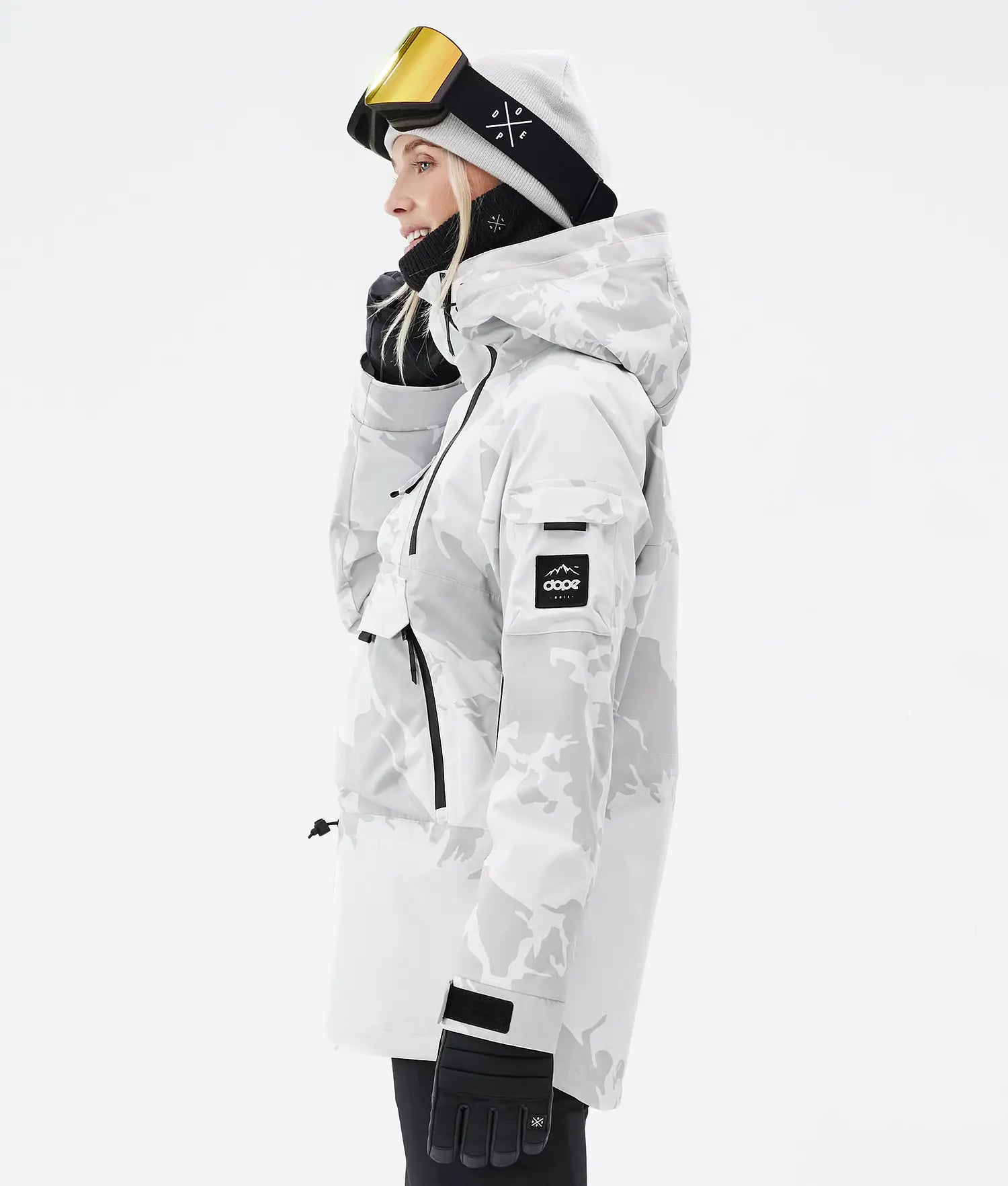 AK W Damen Snowboardjacke, Grau Camo