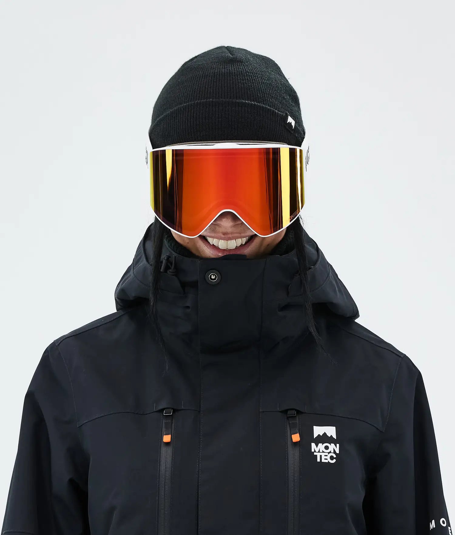 Scope Skibrille Weiß mit White Ruby Red Spiegelglas