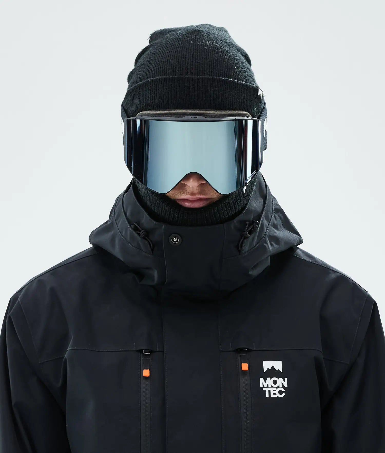 Scope Skibrille Schwarz mit Black Moon Blue Spiegelglas