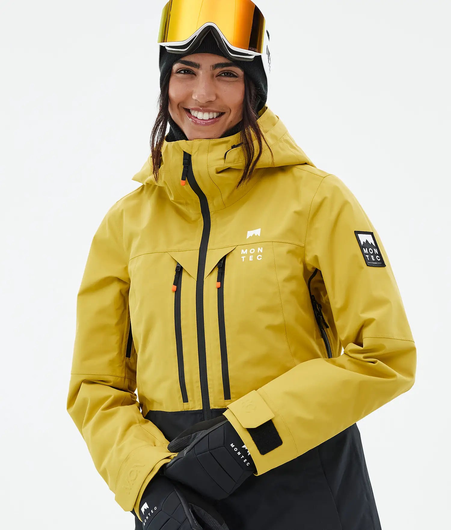 Lichen W Skijacke Damen Gelb/Schwarz