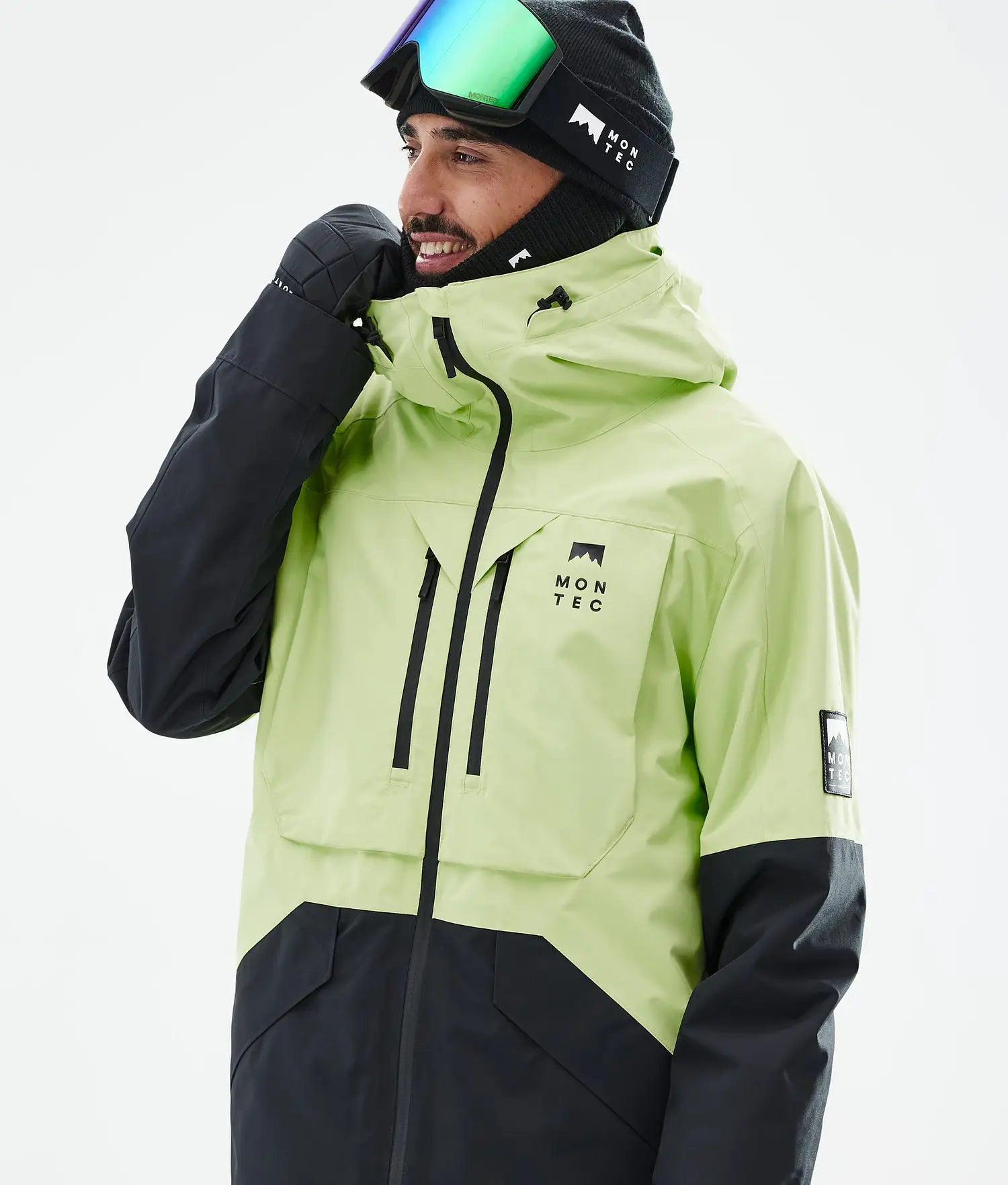 Bow Ski Jacket Herren – Faded Neon/Schwarz