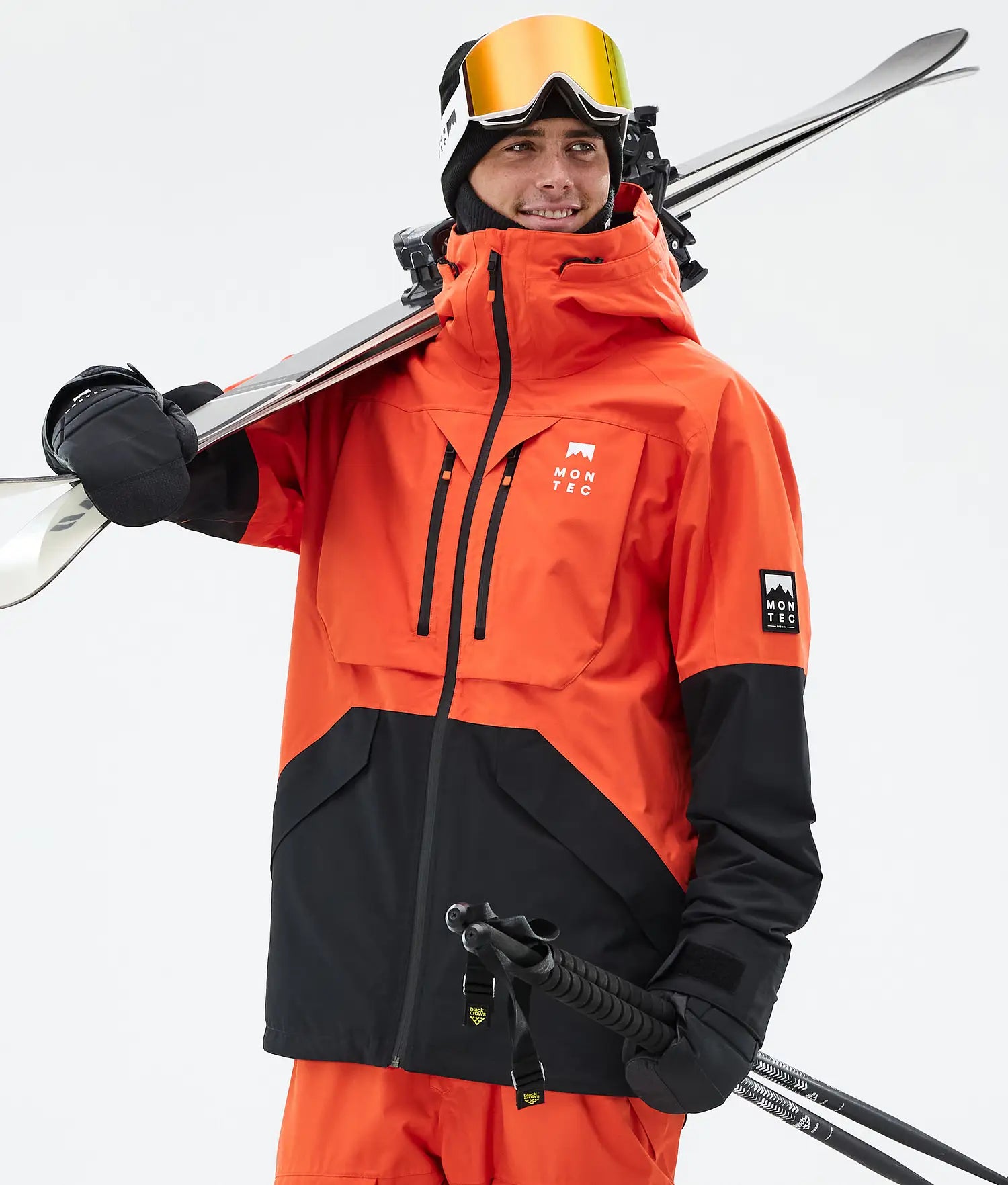Bow Ski Jacket Herren – Orange/Schwarz