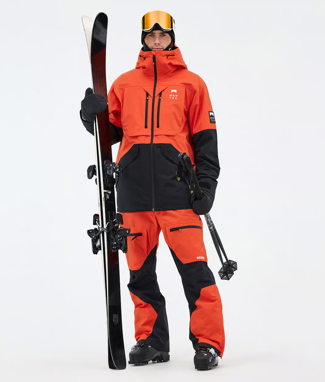 Bow Ski Jacket Herren – Orange/Schwarz