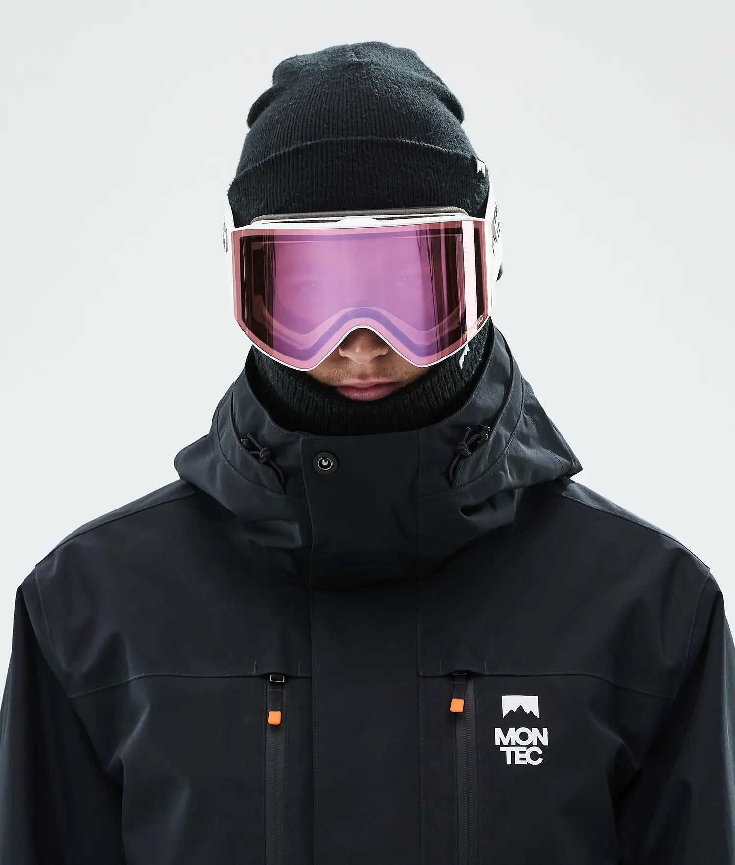 Scope Skibrille Weiß mit Pink Sapphire Spiegelglas