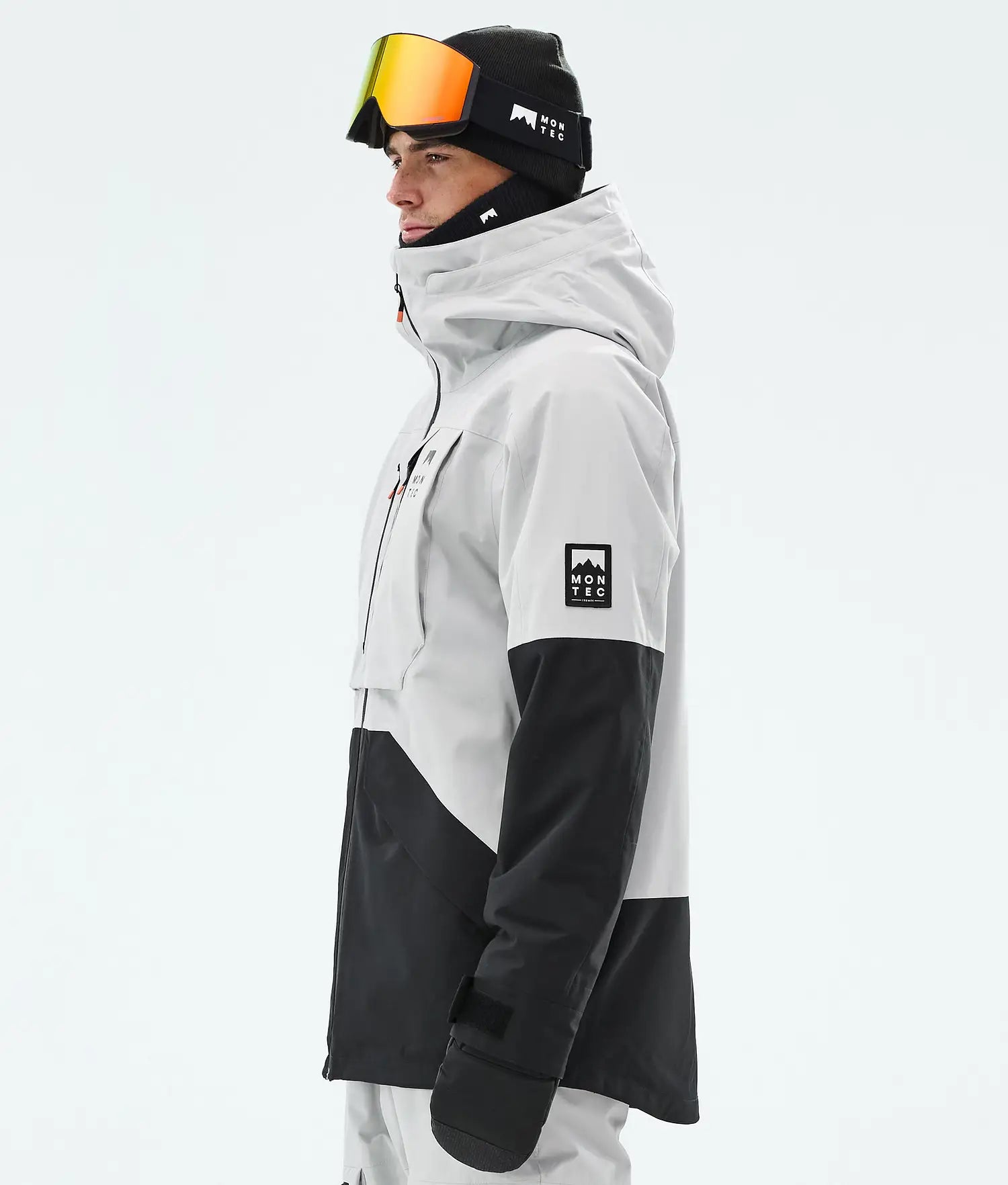 Bow Ski Jacket Herren – Light Grey/Schwarz